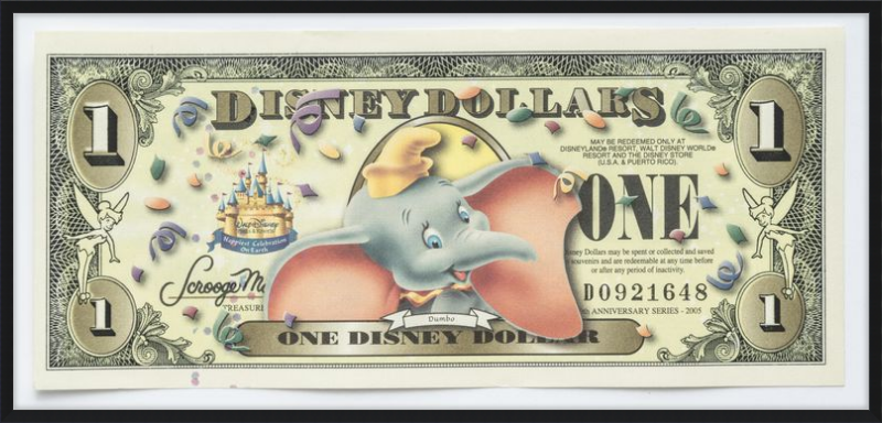 2005 Disney Dollar - $1 Dumbo Happiest Celebration Note