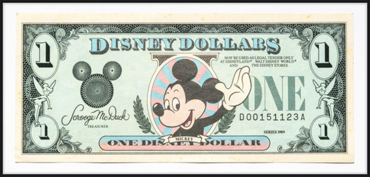 1989 Disney Dollar - Mickey Mouse $1 Note